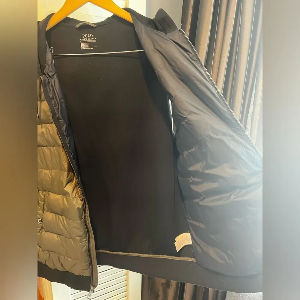 Polo Ralph Lauren Down Performance Hooded Vest in Olive Green and Black